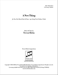A New Thing Two-Part Mixed choral sheet music cover Thumbnail